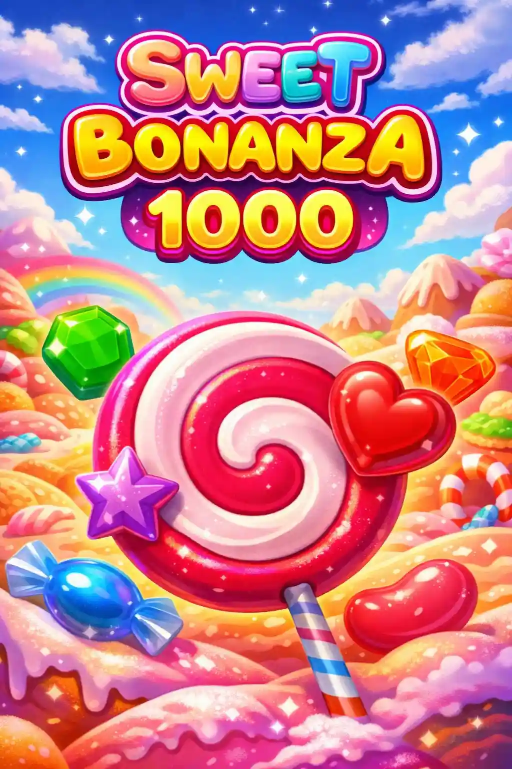 Sweet Bonanza 1000 slot with candy and lollipop